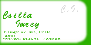 csilla imrey business card